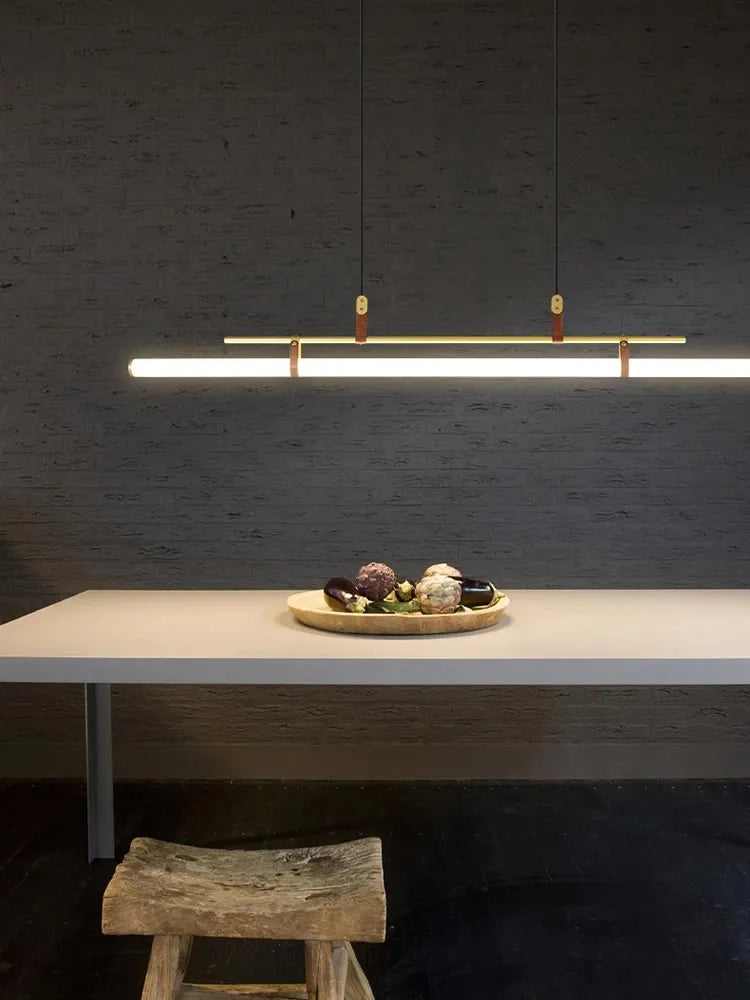 Modern LED Pendant Light Horizontal Long Bar Dining Room Kitchen Suspension Light Office Workbench Ceiling Hanging Lamp by Zhongsan | Souqify