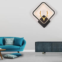 Modern LED Wall Lamp Fixtures Nordic Animal Stag Deer Head Indoor Lighting Home Decor Aisle Living Room Bedroom Bedside Corridor by Zhongsan | Souqify
