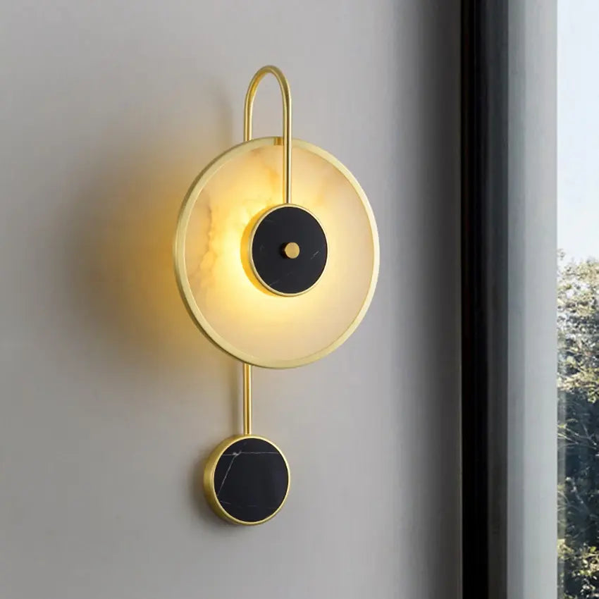 Modern marble copper wall lamp Nordic creative living room bedroom bedside wall light restaurant Aisle indoor lighting fixtures by Zhongsan | Souqify