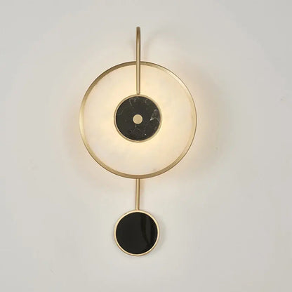 Modern marble copper wall lamp Nordic creative living room bedroom bedside wall light restaurant Aisle indoor lighting fixtures by Zhongsan | Souqify