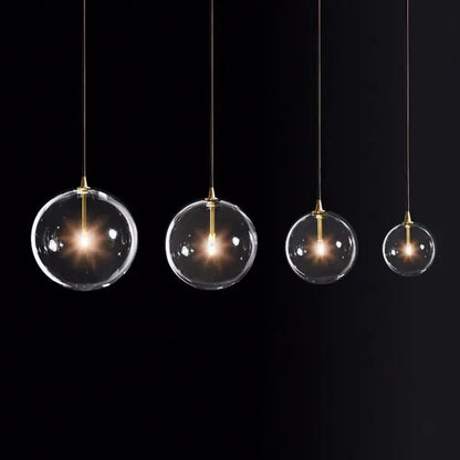 Modern minimalist glass chandelier restaurant bar counter designer clothing store bedroom bedside transparent ball lamps by Zhongsan | Souqify