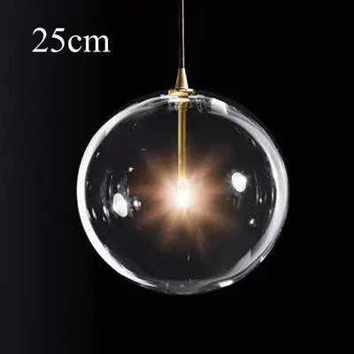 Modern minimalist glass chandelier restaurant bar counter designer clothing store bedroom bedside transparent ball lamps by Zhongsan | Souqify