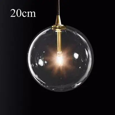 Modern minimalist glass chandelier restaurant bar counter designer clothing store bedroom bedside transparent ball lamps by Zhongsan | Souqify