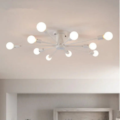 Modern minimalist industrial wind spider ceiling light living room bedroom wrought iron ceiling light by Zhongsan | Souqify