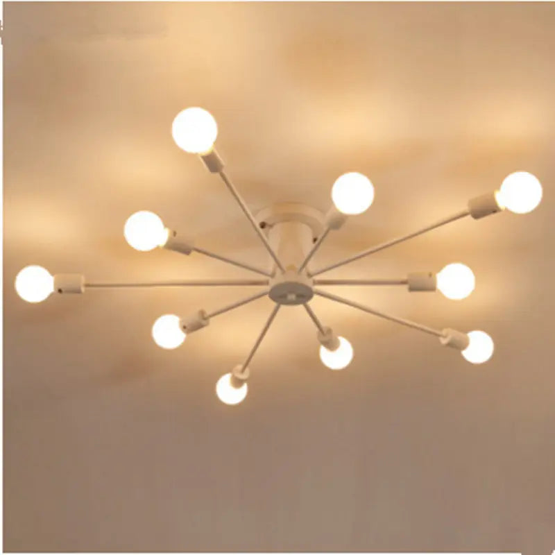 Modern minimalist industrial wind spider ceiling light living room bedroom wrought iron ceiling light by Zhongsan | Souqify