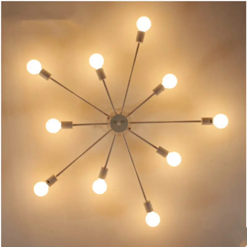 Modern minimalist industrial wind spider ceiling light living room bedroom wrought iron ceiling light by Zhongsan | Souqify