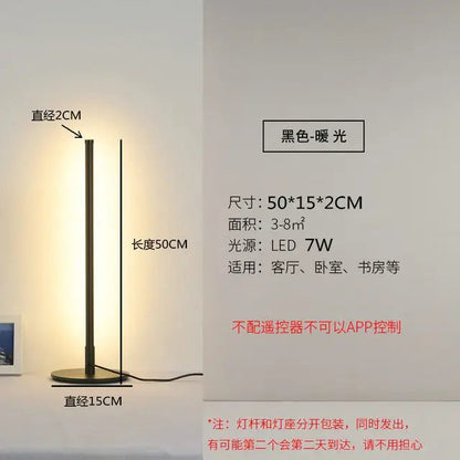 Modern Minimalist Line Pendant lights LED table lamp Nordic Living Room Background Wall lamp Bedroom Bedside Floor Lamp Fixtures by Zhongsan | Souqify