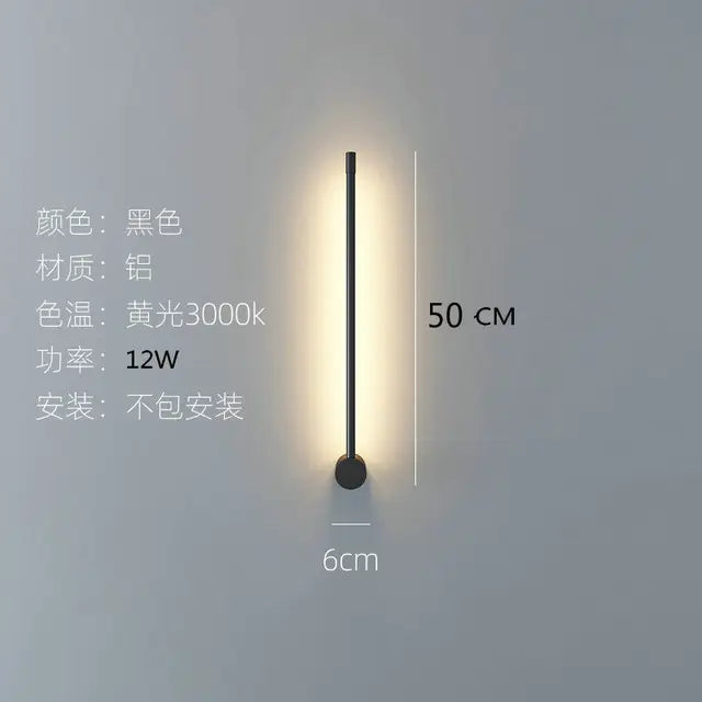 Modern Minimalist Line Pendant lights LED table lamp Nordic Living Room Background Wall lamp Bedroom Bedside Floor Lamp Fixtures by Zhongsan | Souqify