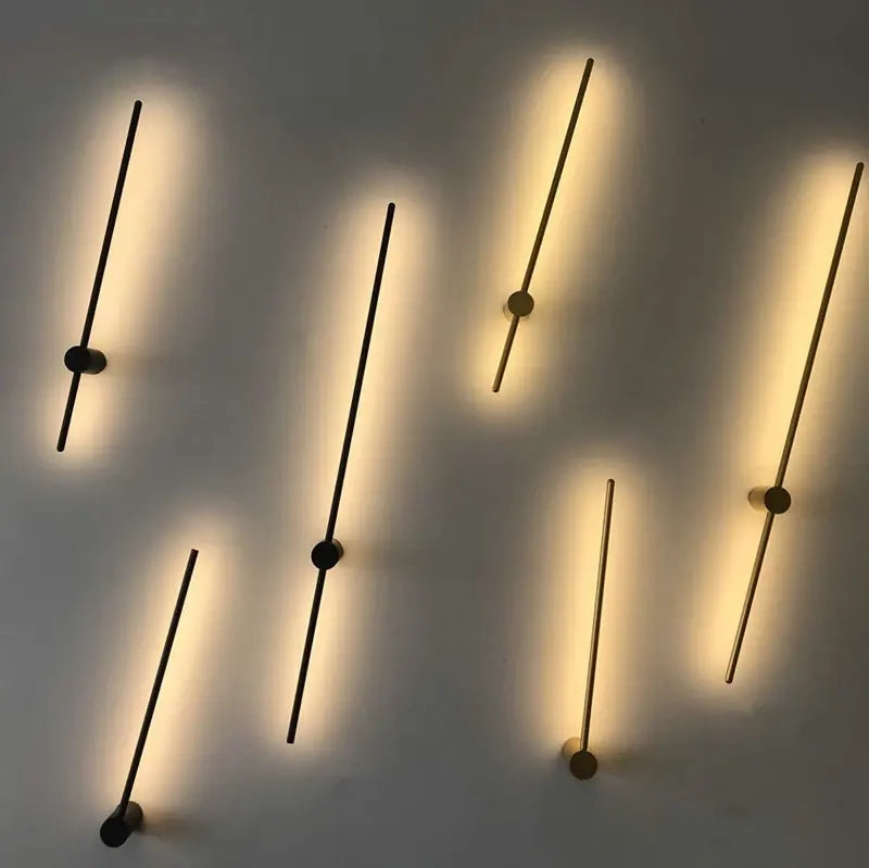 Modern Minimalist Line Pendant lights LED table lamp Nordic Living Room Background Wall lamp Bedroom Bedside Floor Lamp Fixtures by Zhongsan | Souqify