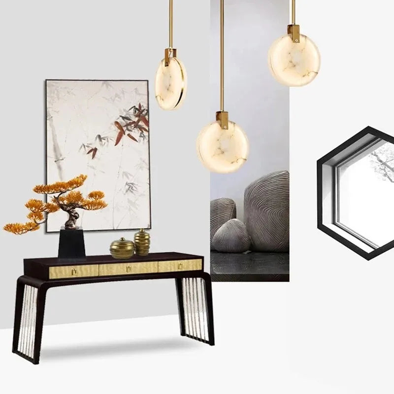 Modern Nordic luminaria creative Resin LED Pendant Lights marble small decoration pendant lamp cafe clothing store bar by Zhongsan | Souqify