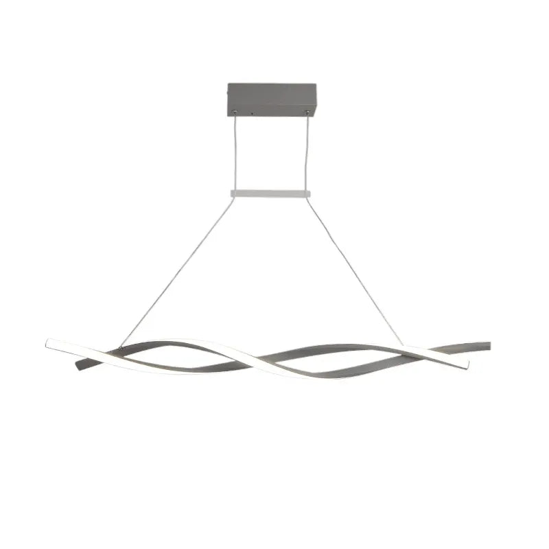 Modern Pendant Light for Kitchen Bar suspension 110V 220V Aluminum Wave Avize Lustre Pendant Lamp for Dining room Office by Zhongsan | Souqify