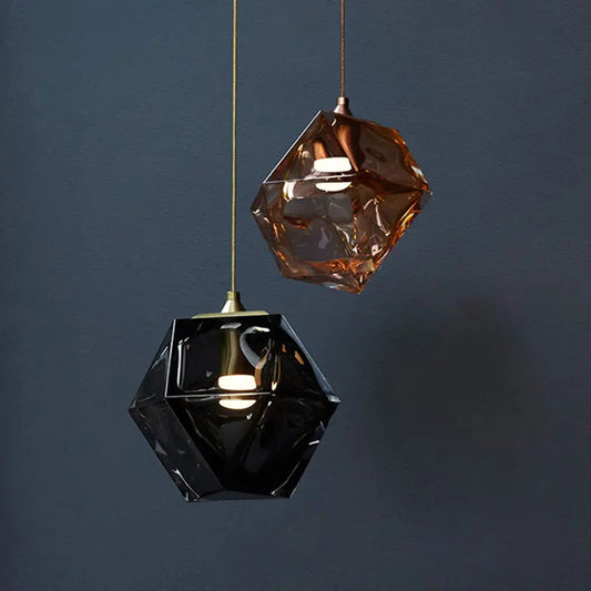 Modern postmodern dining room bedside bedroom square glass staircase chandelier Nordic home fashion designer droplight by Zhongsan | Souqify