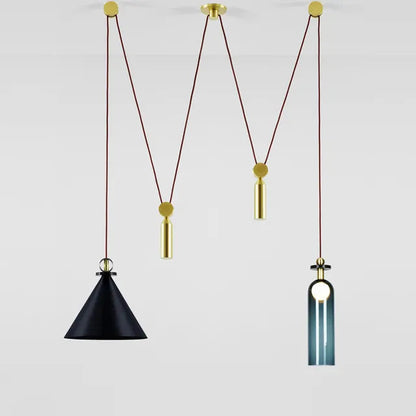 Modern Pulley DIY Combine Metal Pendant lights Kitchen Adjustable Italian Designer Dinning Room Decor LED Pendant Light by Zhongsan | Souqify
