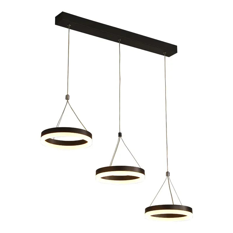 Modern remote control acrylic Dimmable Pendant Lights with three heads ring for living room Kitchen indoor led lighting decor by Zhongsan | Souqify