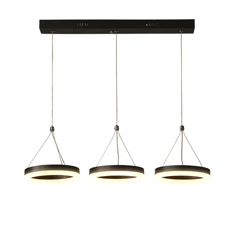 Modern remote control acrylic Dimmable Pendant Lights with three heads ring for living room Kitchen indoor led lighting decor by Zhongsan | Souqify