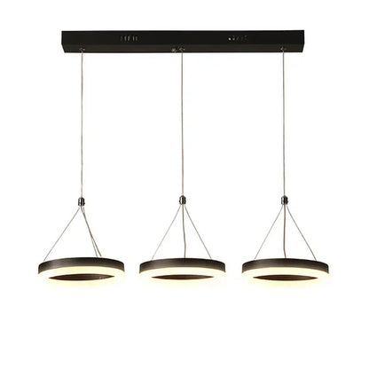 Modern remote control acrylic Dimmable Pendant Lights with three heads ring for living room Kitchen indoor led lighting decor by Zhongsan | Souqify