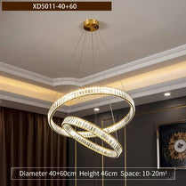 Modern Round Crystal Chandelier Lighting Staircase Chandelier For Dining room Bedroom indoor lighting Kitchen Island Fixtures by Zhongsan | Souqify