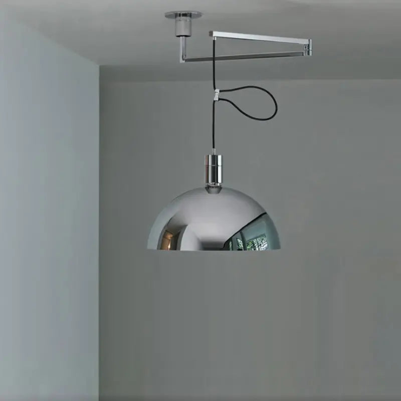 Modern simple Bauhaus pendant lamp Nordic chrome black white Living dining room bedroom adjustable arm creative hanging light by Zhongsan | Souqify