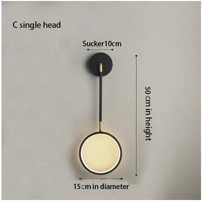 Modern Wall Lamp Retro Minimalist Background Light Stairwell Aisle Personalized Bedroom Bedside Nordic Creative Led Wall Lamps by Zhongsan | Souqify