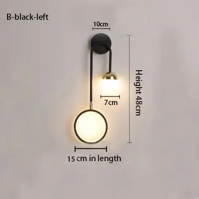 Modern Wall Lamp Retro Minimalist Background Light Stairwell Aisle Personalized Bedroom Bedside Nordic Creative Led Wall Lamps by Zhongsan | Souqify
