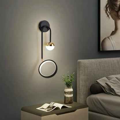 Modern Wall Lamp Retro Minimalist Background Light Stairwell Aisle Personalized Bedroom Bedside Nordic Creative Led Wall Lamps by Zhongsan | Souqify