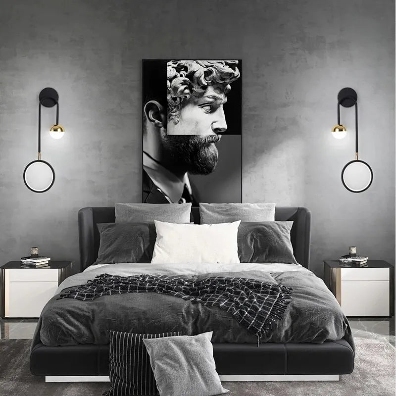 Modern Wall Lamp Retro Minimalist Background Light Stairwell Aisle Personalized Bedroom Bedside Nordic Creative Led Wall Lamps by Zhongsan | Souqify