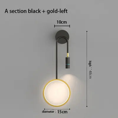 Modern Wall Lamp Retro Minimalist Background Light Stairwell Aisle Personalized Bedroom Bedside Nordic Creative Led Wall Lamps by Zhongsan | Souqify