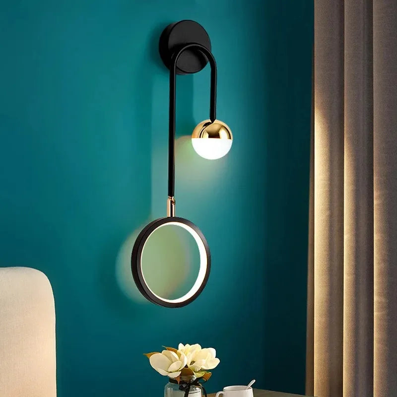 Modern Wall Lamp Retro Minimalist Background Light Stairwell Aisle Personalized Bedroom Bedside Nordic Creative Led Wall Lamps by Zhongsan | Souqify