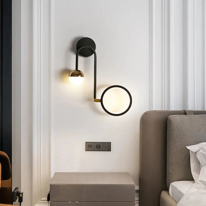 Modern Wall Lamp Retro Minimalist Background Light Stairwell Aisle Personalized Bedroom Bedside Nordic Creative Led Wall Lamps by Zhongsan | Souqify