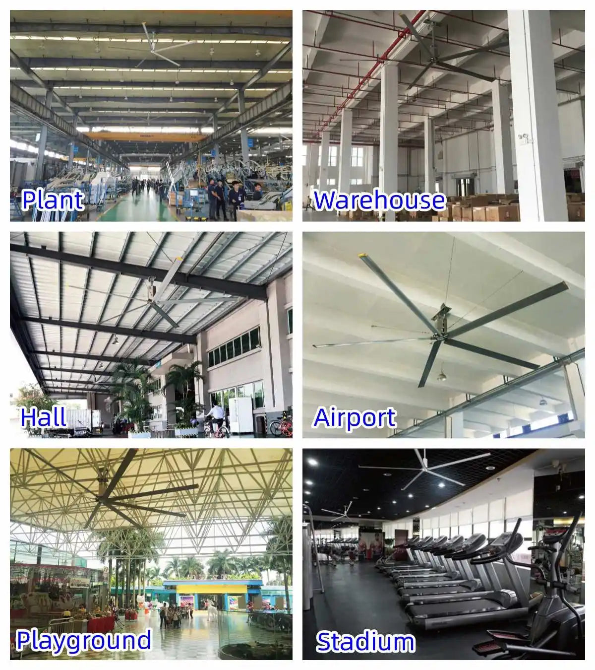 Mpfans Guangdong Factory 24Ft Commercial Ceiling With 5 Blades Large Industrial Big Hvls Fan by MPFANS | Souqify