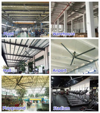 Mpfans High Quality Warehouse Big Industrial Ceiling Fans Large Cieling 3000Mm 5 Blades Hvls Fan by MPFANS | Souqify