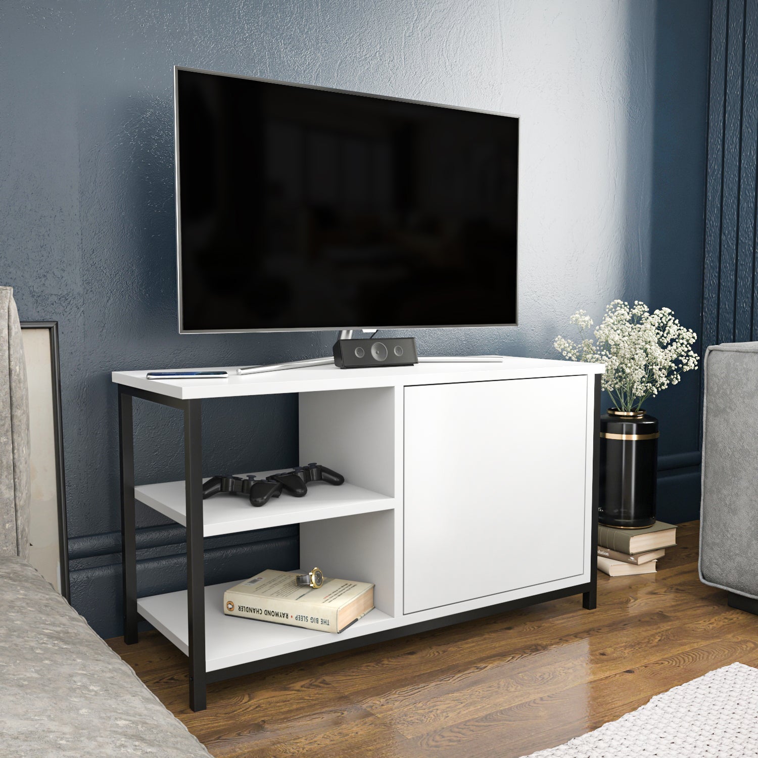 Muskegon TV Unit - Black-White by DECOROTIKA | Souqify