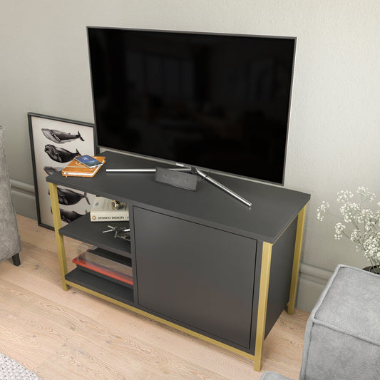 Muskegon TV Unit - Gold -Anthrac?te by DECOROTIKA | Souqify