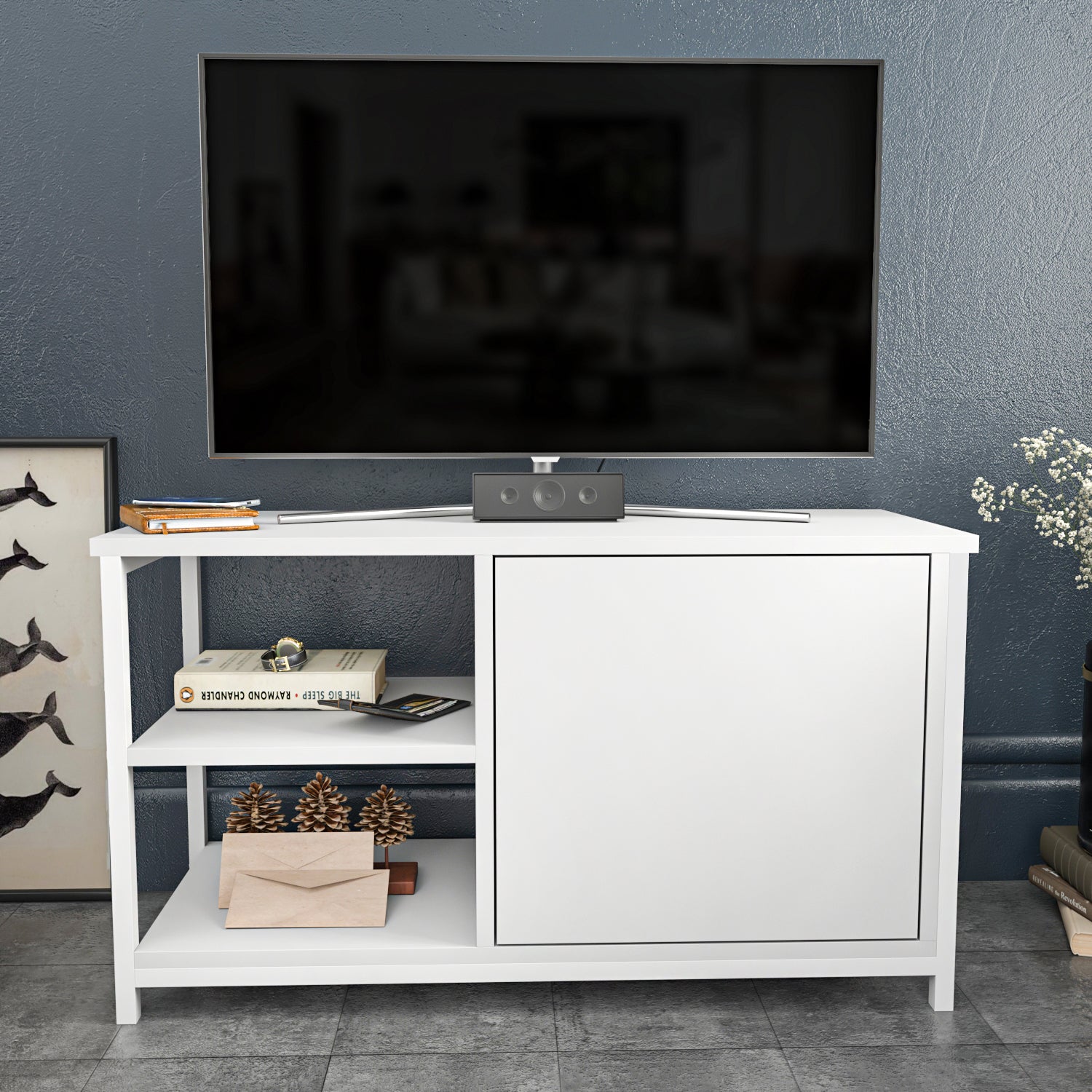 Muskegon TV Unit - White by DECOROTIKA | Souqify