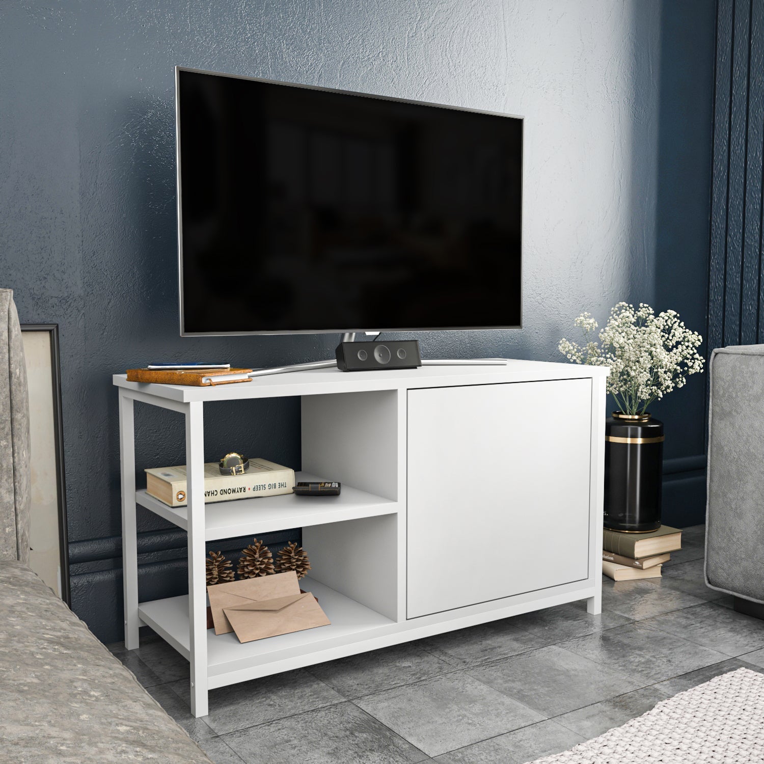 Muskegon TV Unit - White by DECOROTIKA | Souqify