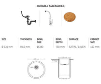 N001 INSET SERIES SINGLE BOWL KITCHEN SINK by Maykromluks | Souqify