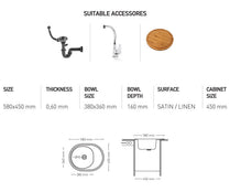 N007 INSET SERIES SINGLE BOWL KITCHEN SINK by Maykromluks | Souqify