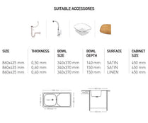 N014 INSET SERIES SINGLE BOWL KITCHEN SINK by Maykromluks | Souqify