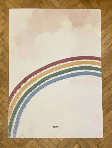 Natural rubber playmat Rainbow Sky Big Rectangular mat. Dimensions: 118cm x 180cm x 4mm by Dinkids-Gugu the Hero | Souqify