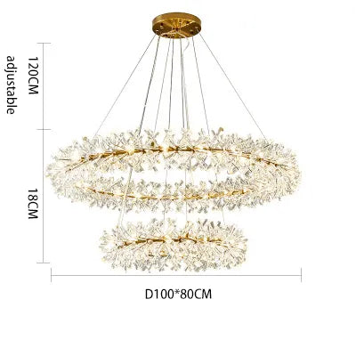 New crystal flower ceiling chandelier led Luxury indoor lighting home decoration for Living Room Bedroom Restaurant G4 bulb by Zhongsan | Souqify