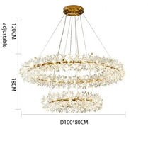 New crystal flower ceiling chandelier led Luxury indoor lighting home decoration for Living Room Bedroom Restaurant G4 bulb by Zhongsan | Souqify