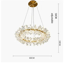 New crystal flower ceiling chandelier led Luxury indoor lighting home decoration for Living Room Bedroom Restaurant G4 bulb by Zhongsan | Souqify