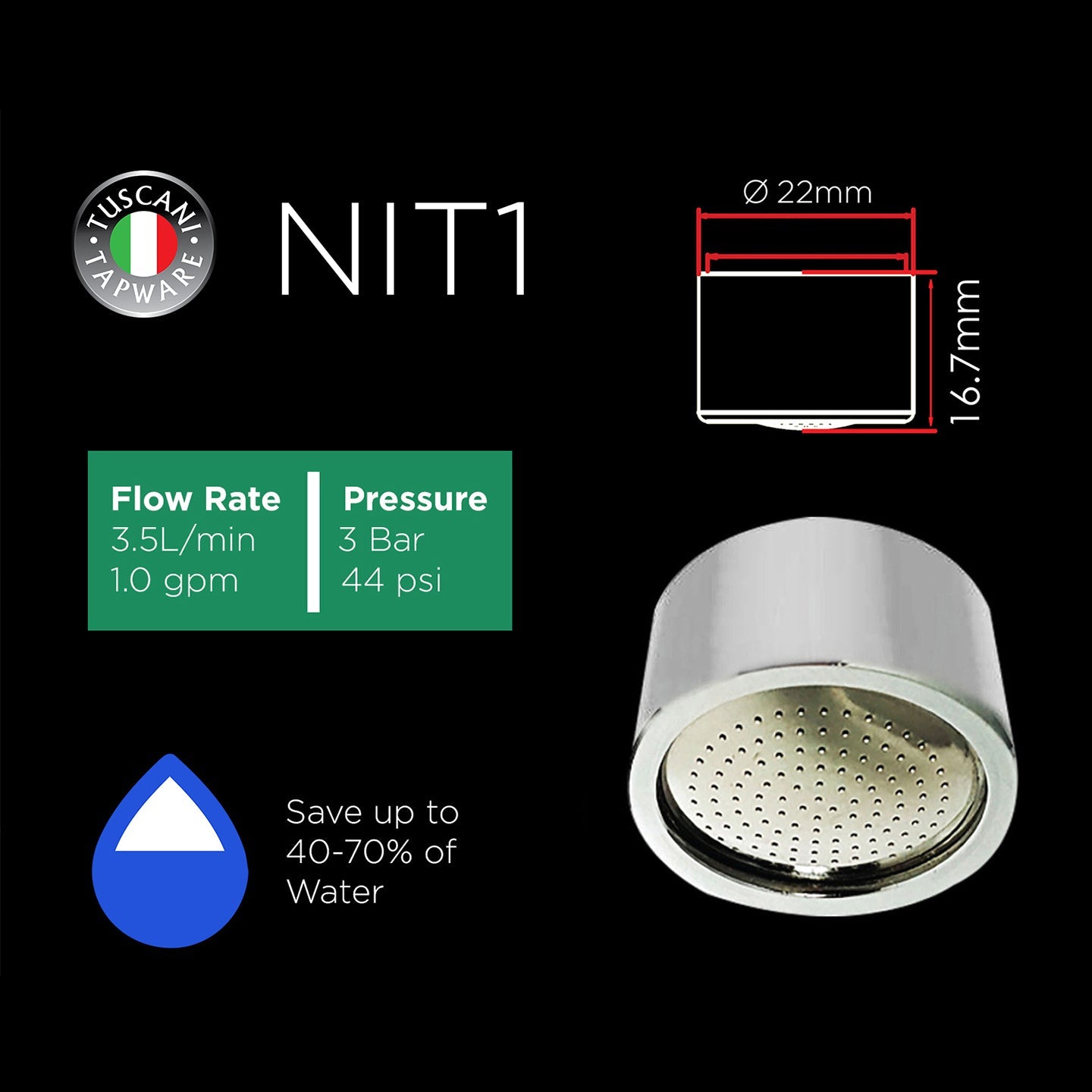 NIT1 - Water Saving Device by TUSCANI | Souqify