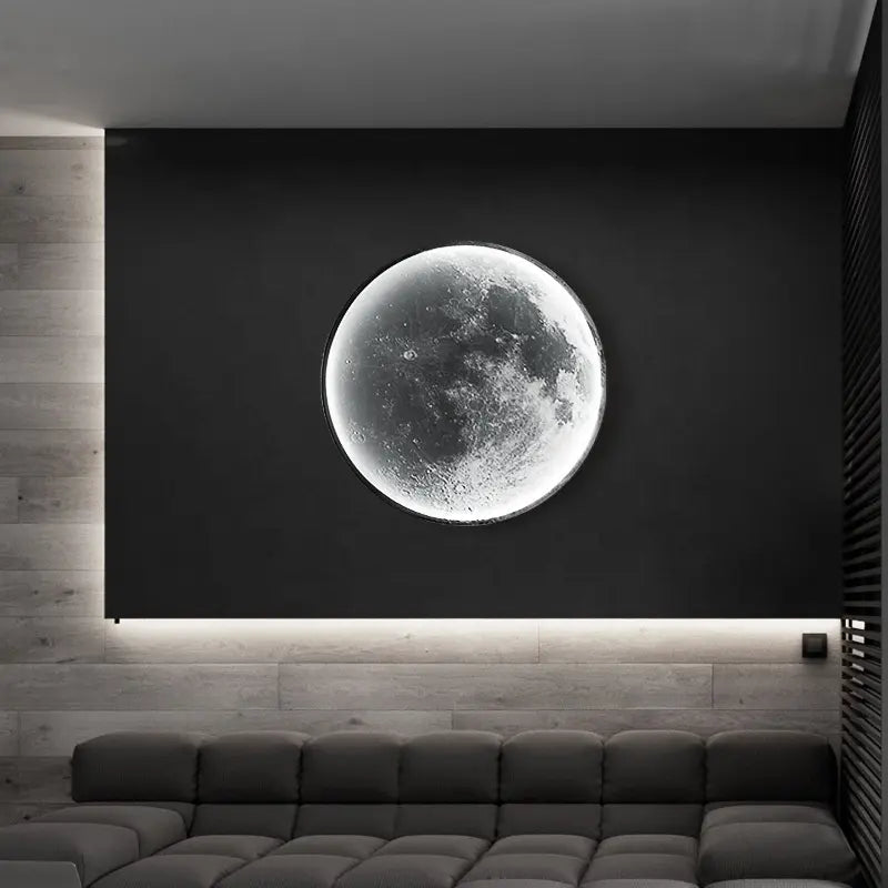 Nordic background wall moon mural lamp model room exhibition hall corridor wall lamp bedroom art decoration bedside lamp by Zhongsan | Souqify
