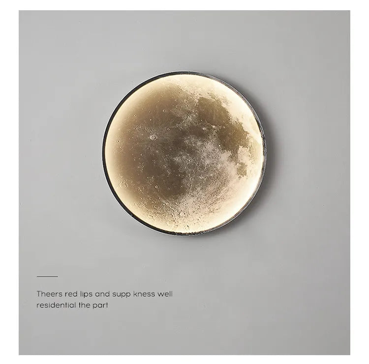 Nordic background wall moon mural lamp model room exhibition hall corridor wall lamp bedroom art decoration bedside lamp by Zhongsan | Souqify