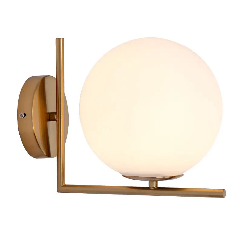 Nordic ball glass wall lamp modern minimalist bedroom bedside living room creative corridor aisle decorative wall lamp by Zhongsan | Souqify