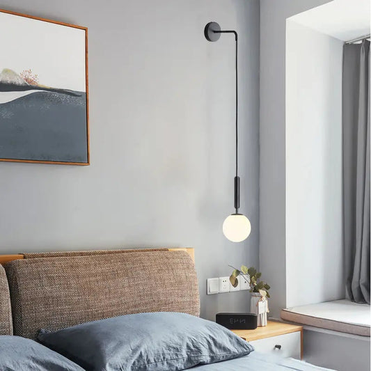 Nordic bedroom bedside wall lamp modern living room background decoration aisle corridor wall lamp creative mirror front lamp by Zhongsan | Souqify