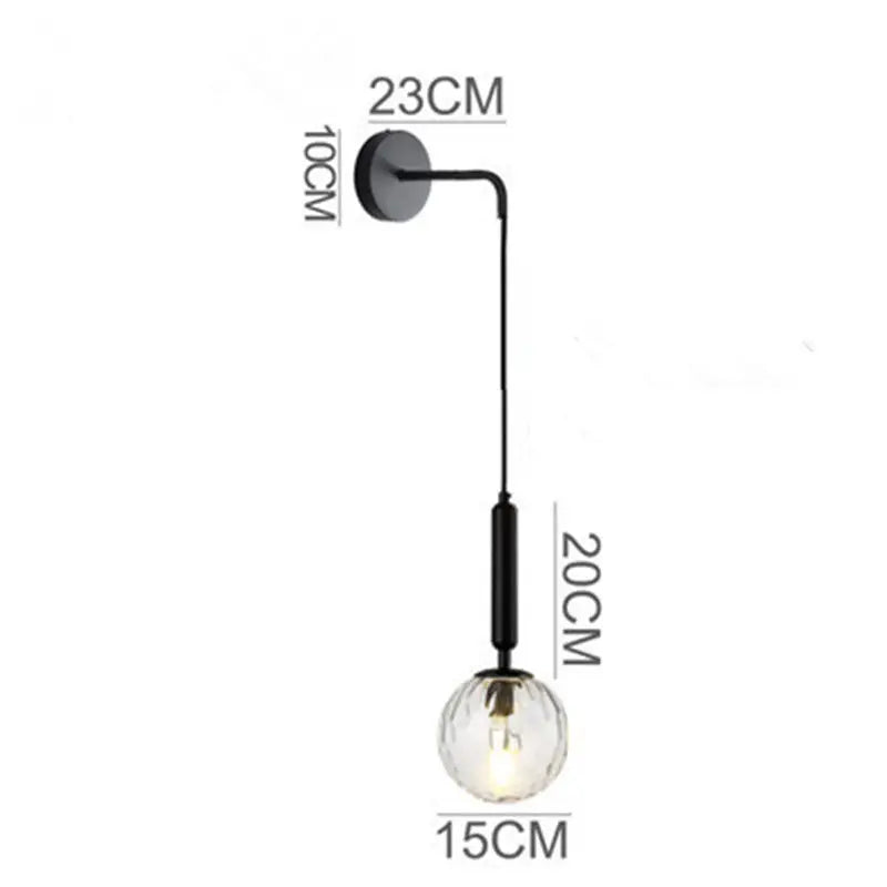 Nordic bedroom bedside wall lamp modern living room background decoration aisle corridor wall lamp creative mirror front lamp by Zhongsan | Souqify