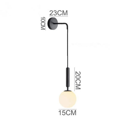 Nordic bedroom bedside wall lamp modern living room background decoration aisle corridor wall lamp creative mirror front lamp by Zhongsan | Souqify