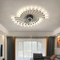 Nordic ceiling fan with light fireworks Bedroom invisible ceiling fan fashion chandelier lighting living room ceiling fan lights by Zhongsan | Souqify